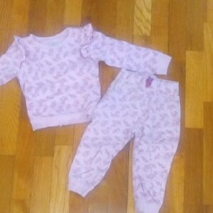 girl 2t pink jogger set